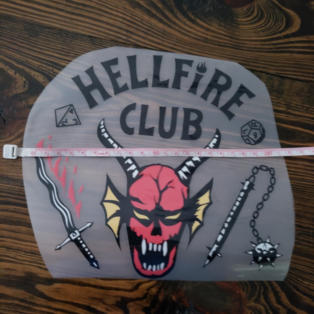 Lot of 2 new ready to press hellfire club stranger things iron on transfers